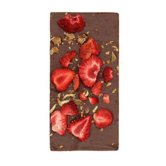 CHOCOLAT AU LAIT FRUITS CITRON-FRAISE-GINGEMBRE TABLETTE 95gr